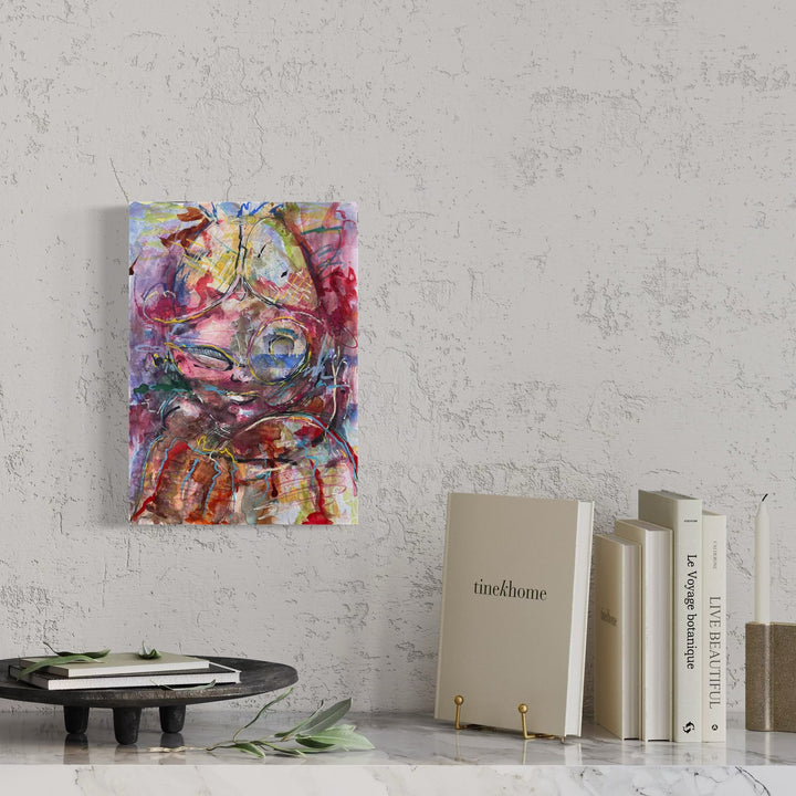 The artwork, Rites of Passage III, by Dionysia Adamopoulou, displayed in a room.