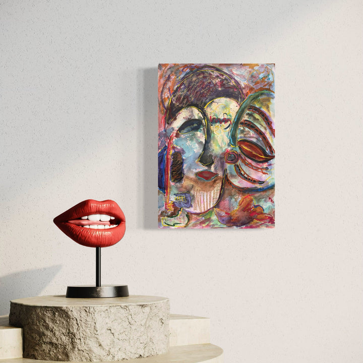 The artwork, Rites of Passage II, by Dionysia Adamopoulou, displayed in a room.