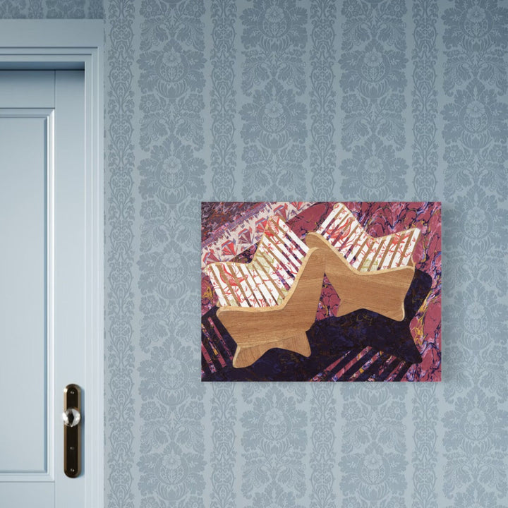The artwork, Rivalry, by Roxa Smith, displayed in a room.