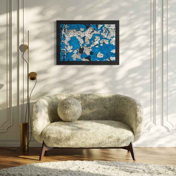 The artwork, Road Paint 05, by Steve Edson, displayed in a room.