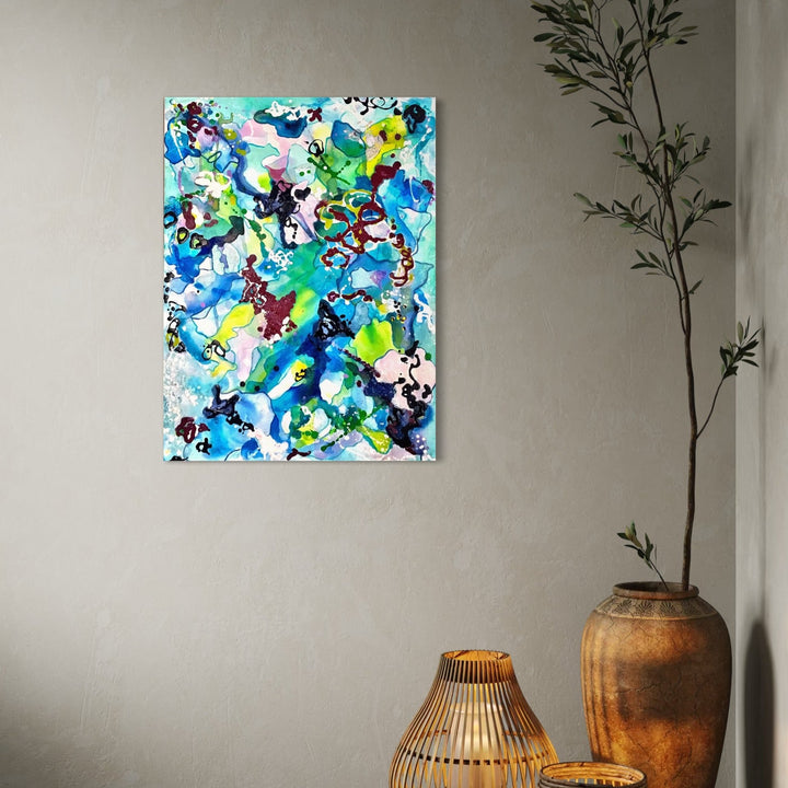 The artwork, Rolling In The Deep, by Benna Holden, displayed in a room.