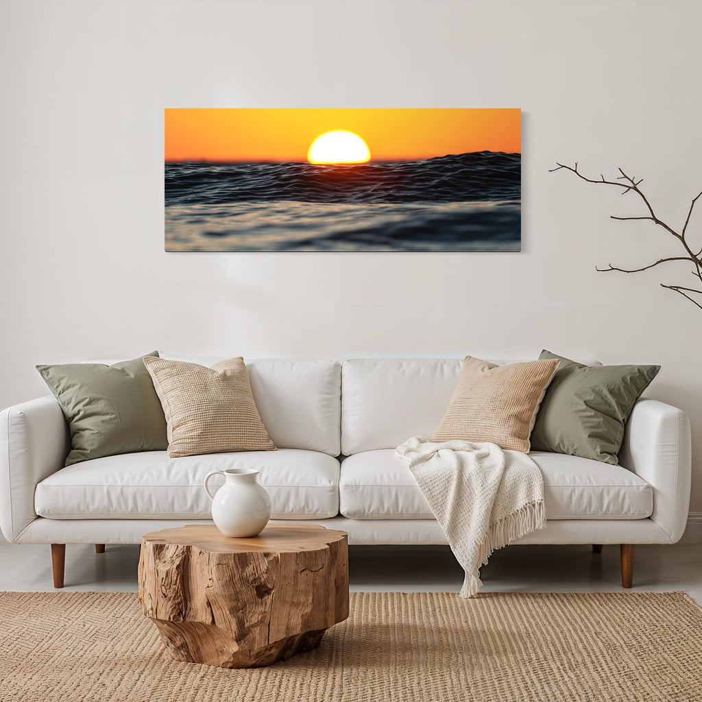 The artwork, Rolling Tide, by Kyle Murphy, displayed in a room.