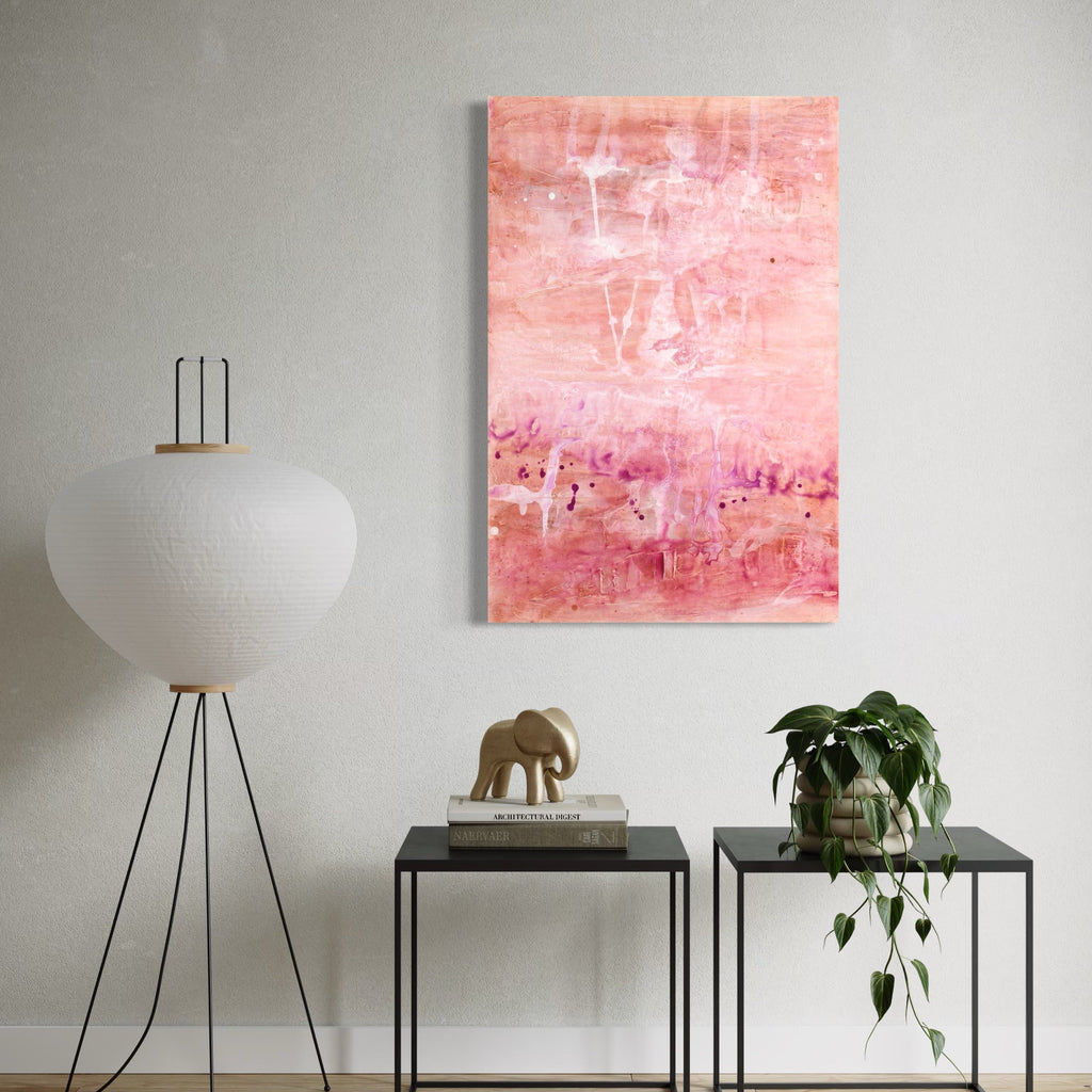 The artwork, Romance II of II, by Deborah Chaney, displayed in a room.