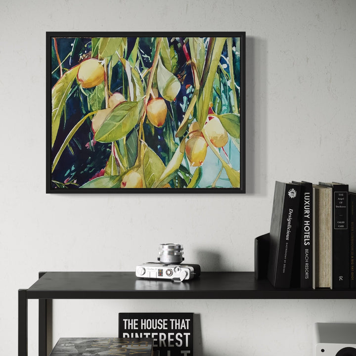 The artwork, Russian Olive, by Jane E. Skafte, displayed in a room.