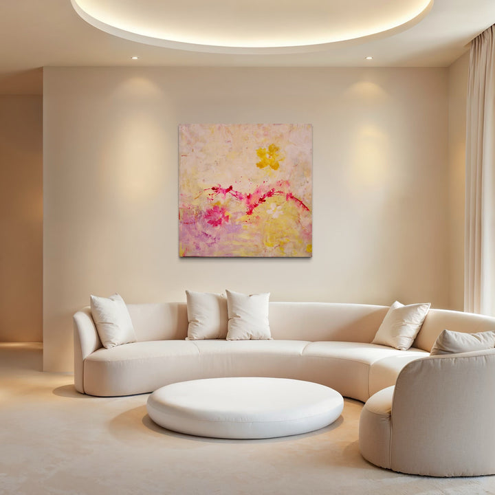 The artwork, SUMMER DAY #2, by Amadea Bailey, displayed in a room.