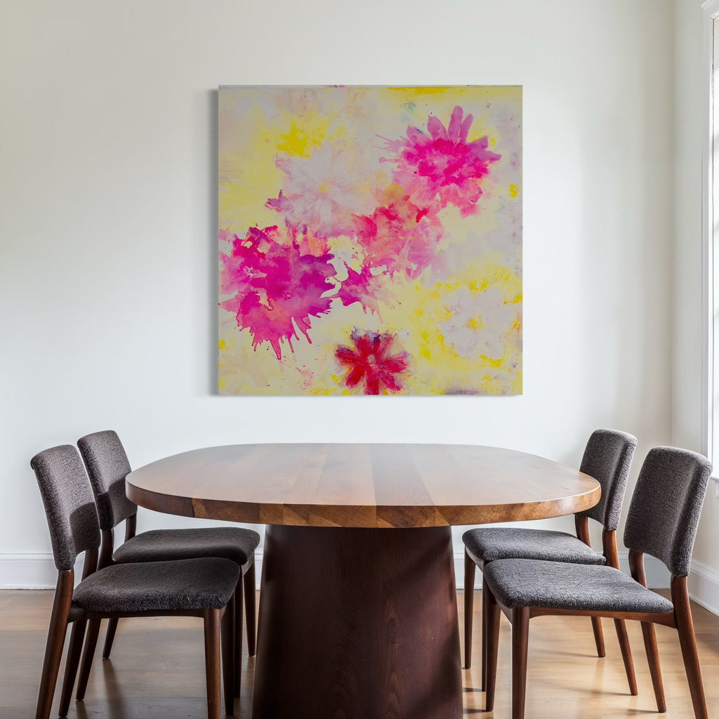 The artwork, SUMMER DAY, by Amadea Bailey, displayed in a room.