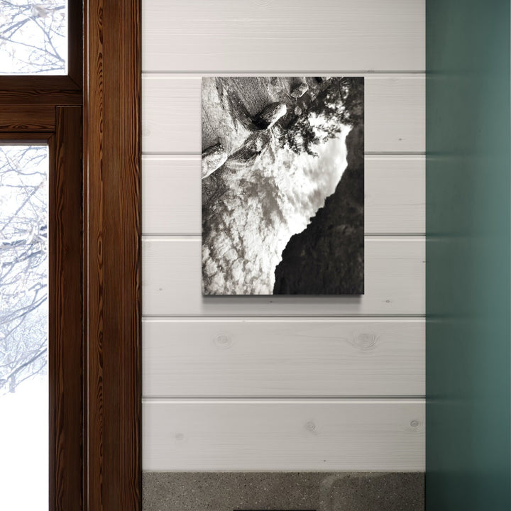 The artwork, Sabino Creek WPA Bridge #1, by Ann Tracy, displayed in a room.