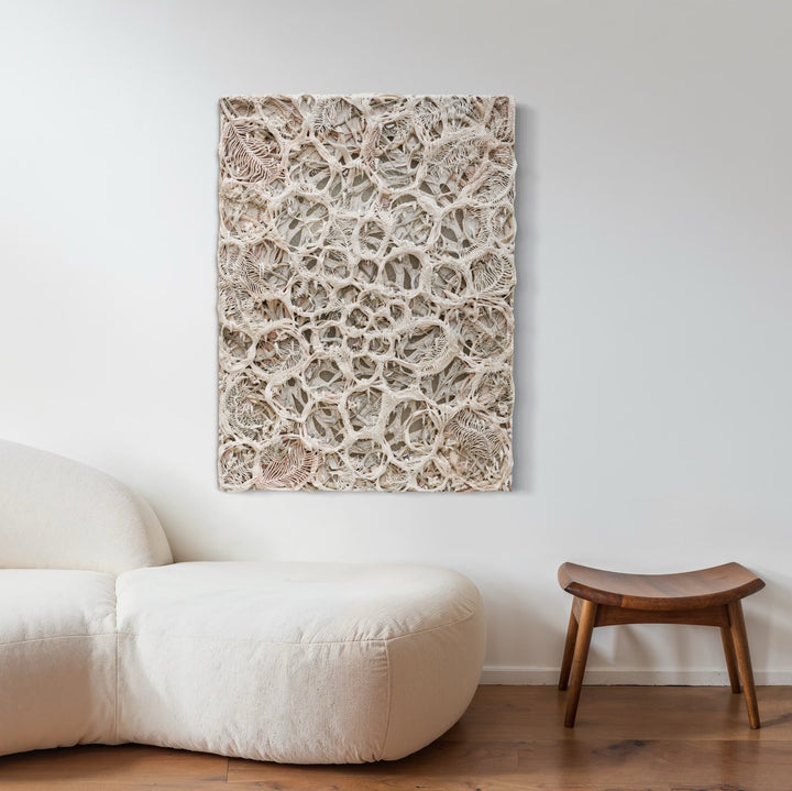 The artwork, Sanctuary, by Seren Morey, displayed in a room.