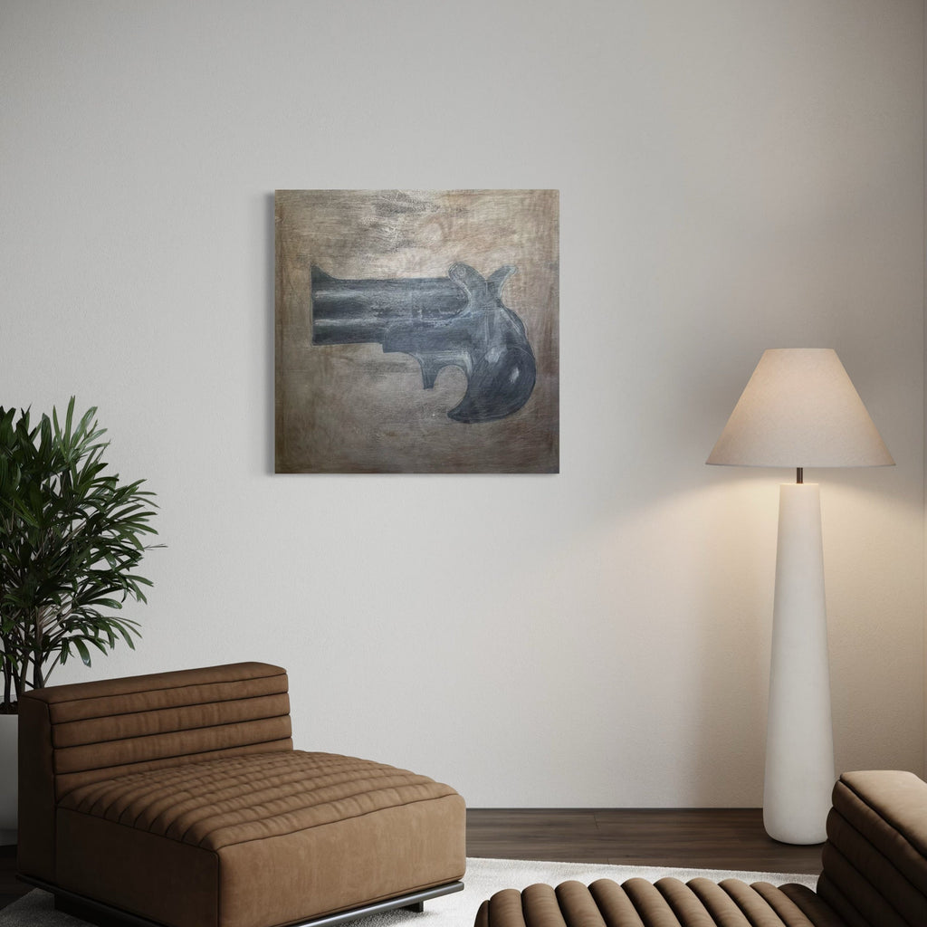 The artwork, Say When, by Adele Marchant, displayed in a room.