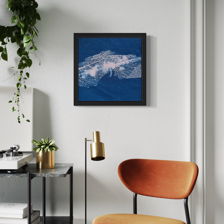 The artwork, Sea 2, by Starr Tucker-Ortega, displayed in a room.
