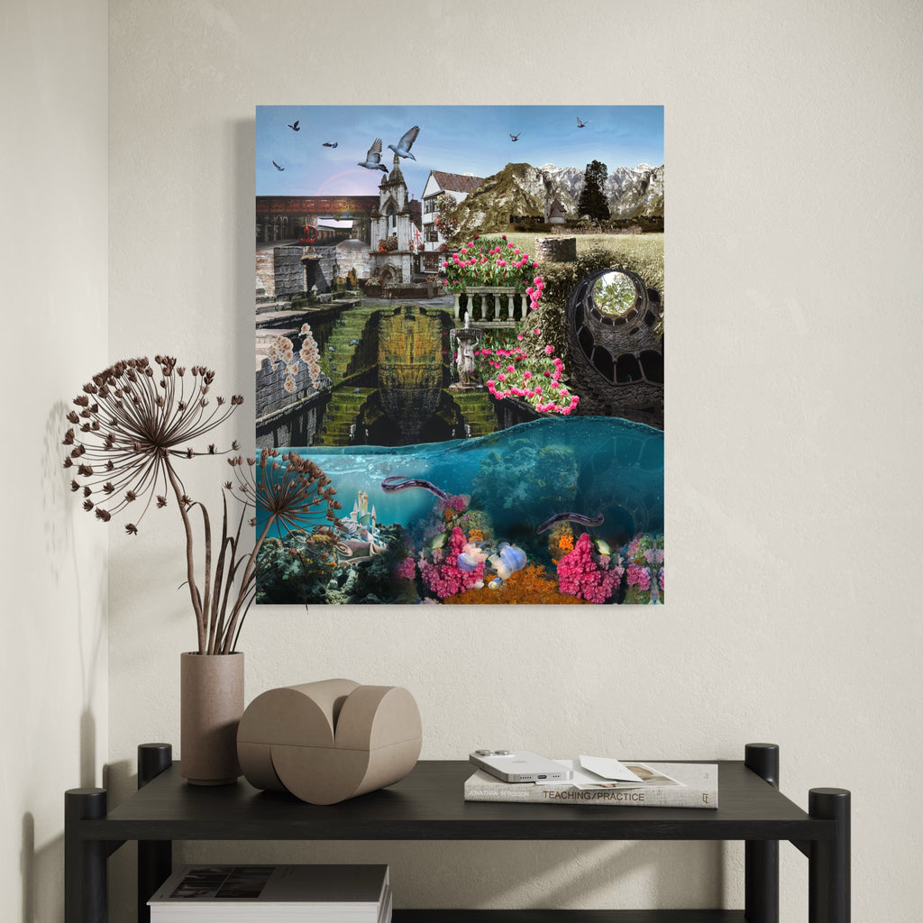The artwork, Seaside, by Nash Bellows, displayed in a room.