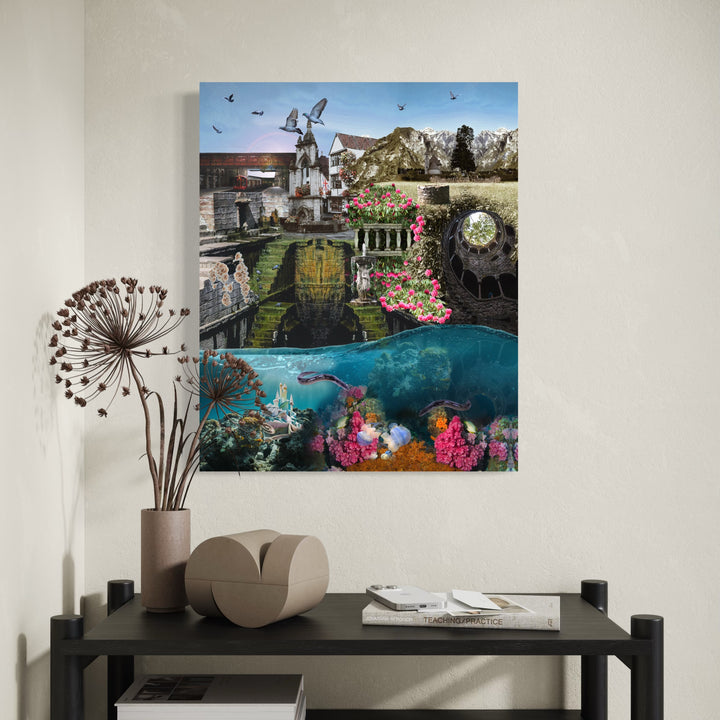The artwork, Seaside, by Nash Bellows, displayed in a room.