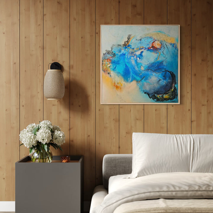 The artwork, Secrets, by Janyce Erlich-Moss, displayed in a room.