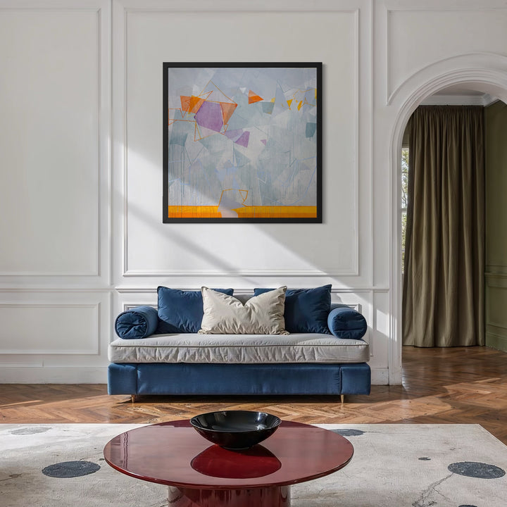 The artwork, Serac II, by Ken Schiano, displayed in a room.