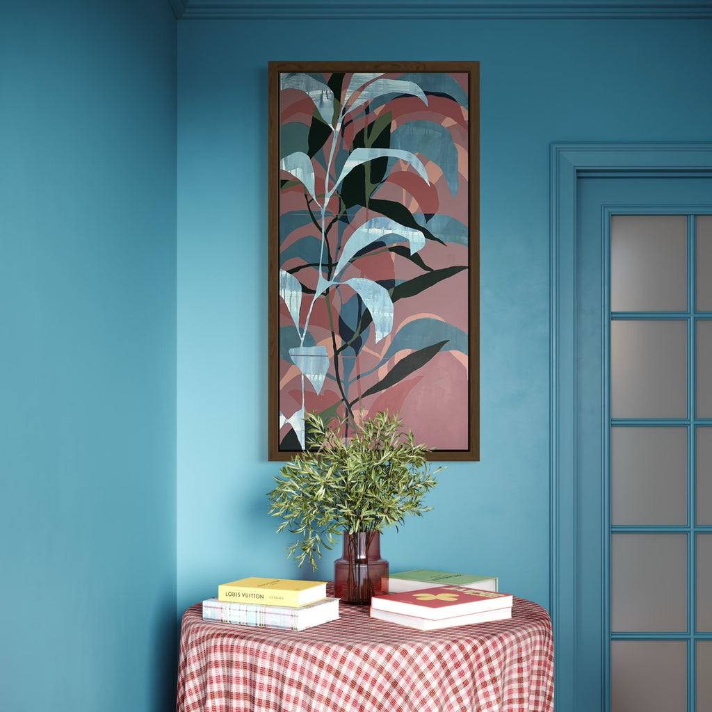 The artwork, Shaped by the Tides, No. 1, by Shana Grugan, displayed in a room.