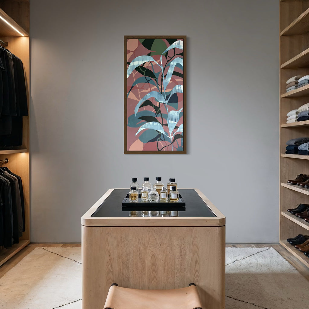 The artwork, Shaped by the Tides, No. 2, by Shana Grugan, displayed in a room.