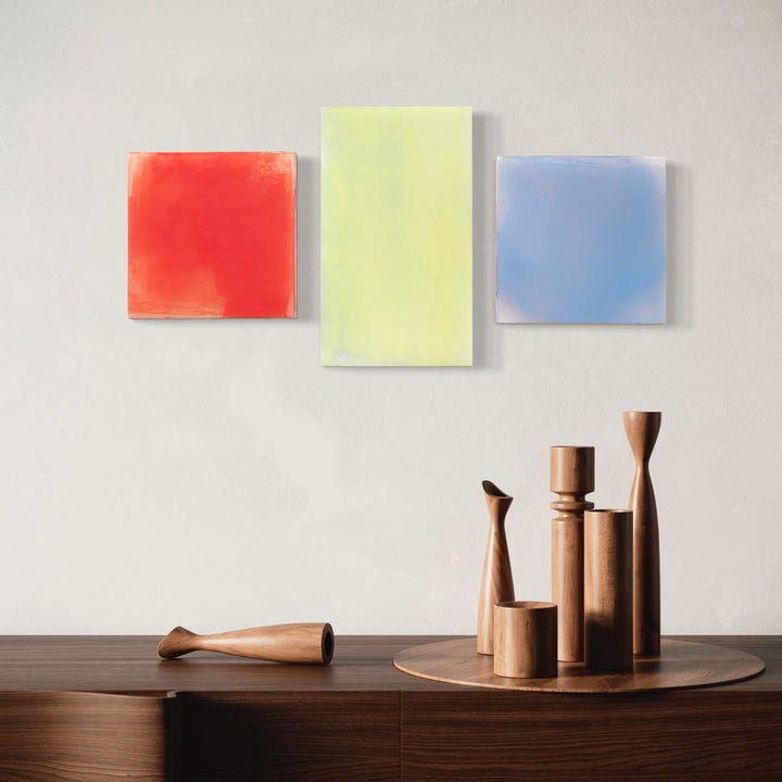 The artwork, Shared Color, by Debra Ramsay, displayed in a room.