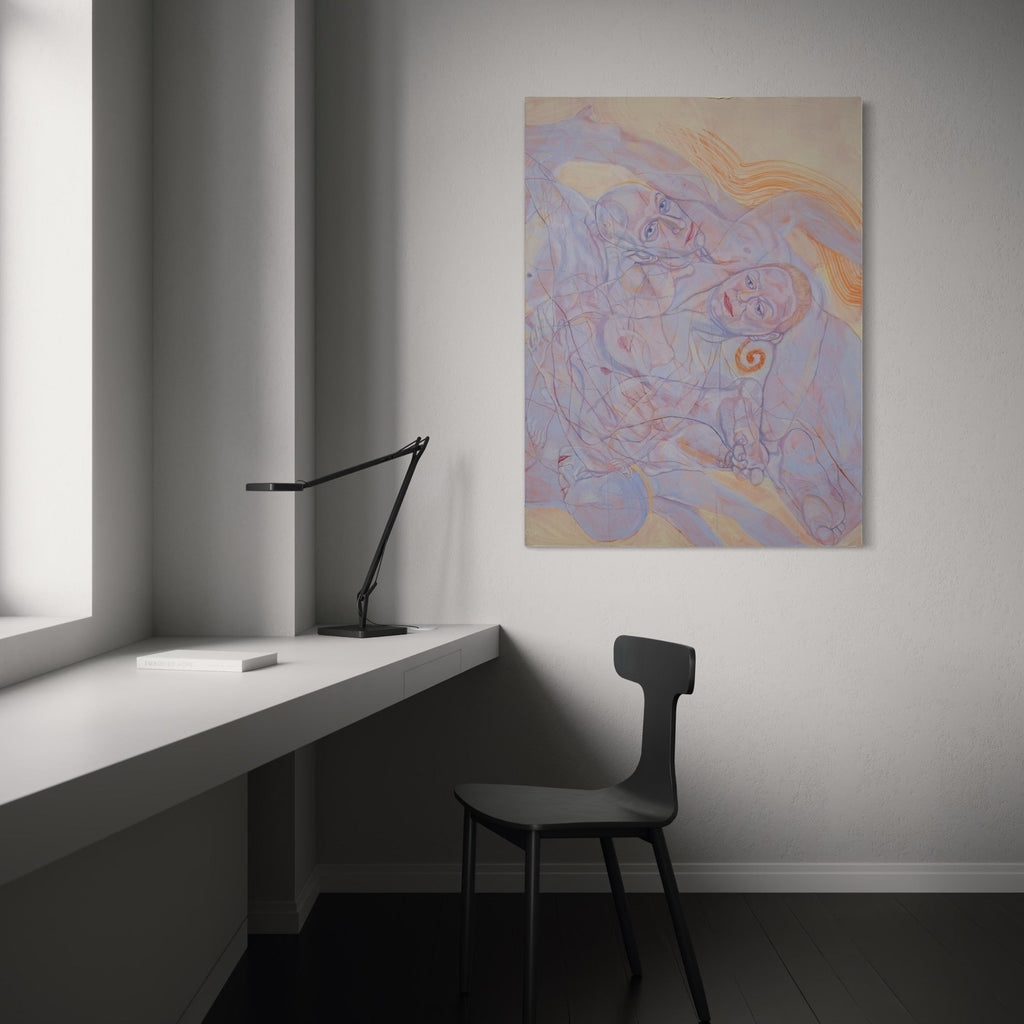 The artwork, Shimmering, by Sol Kjok, displayed in a room.