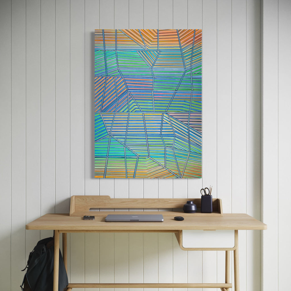 The artwork, Silence, by Elyce Abrams, displayed in a room.