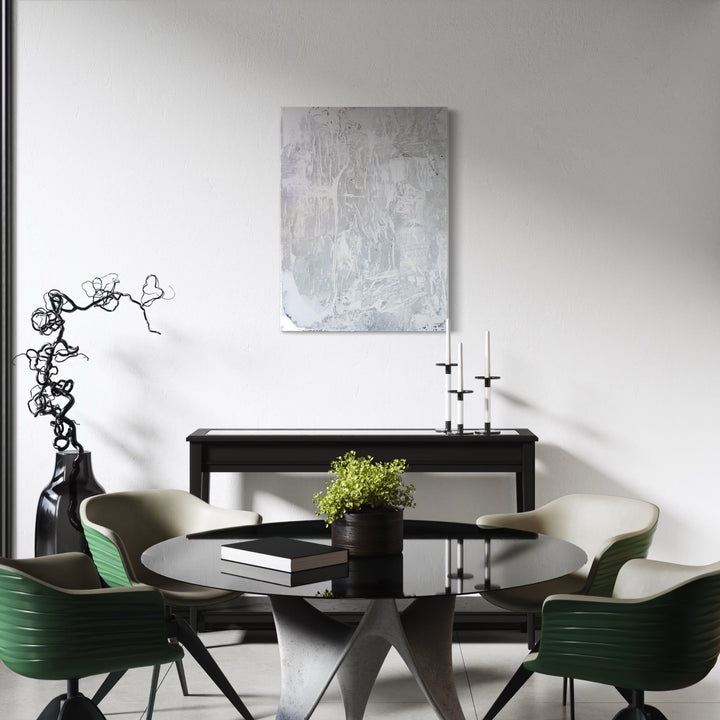 The artwork, Silver, by Amy Turner, displayed in a room.