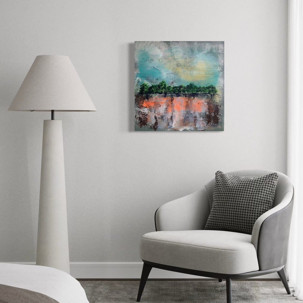 The artwork, Simple Beauty, by Tammy Kushnir, displayed in a room.