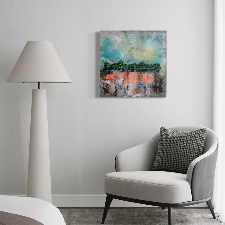 The artwork, Simple Beauty, by Tammy Kushnir, displayed in a room.