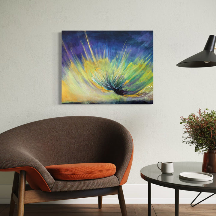 The artwork, Singularity, by Carla Forrest, displayed in a room.
