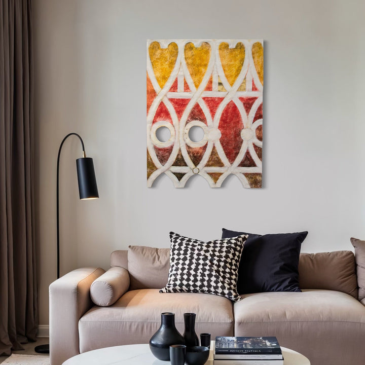 The artwork, Sitting Room East, by Adina Andrus, displayed in a room.