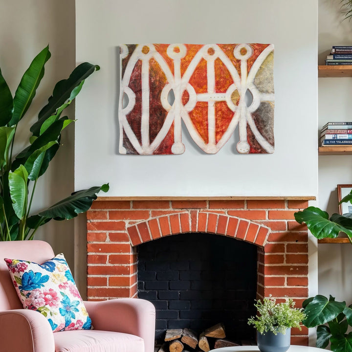 The artwork, Sitting Room West, by Adina Andrus, displayed in a room.