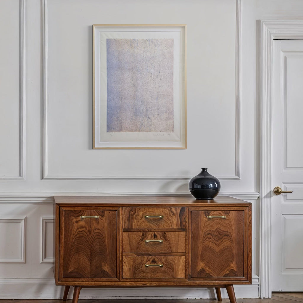 The artwork, Skywall #20, by Richard Alpert, displayed in a room.
