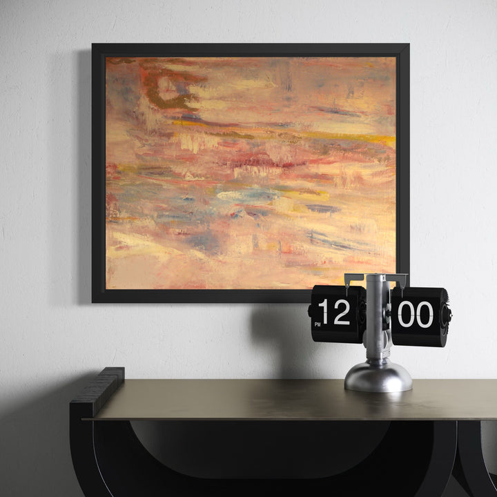 The artwork, Snakes In The Sky, by Ali Ha, displayed in a room.