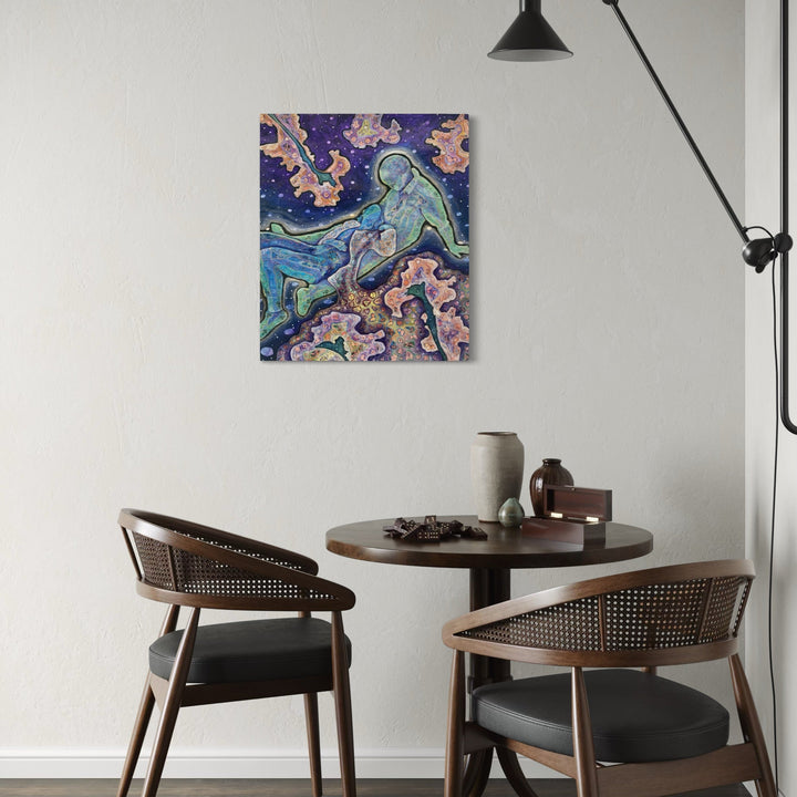 The artwork, Soul Love, by Laurie Shapiro, displayed in a room.