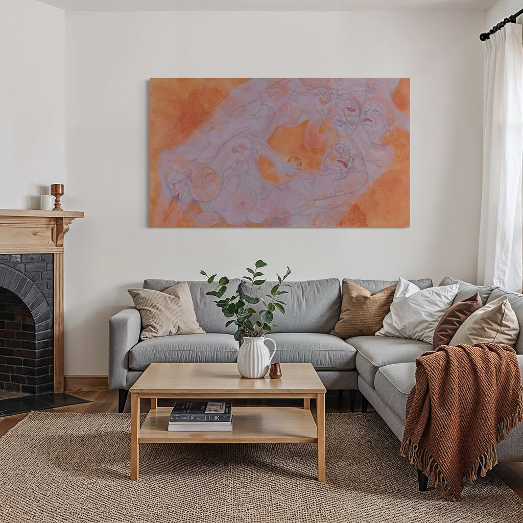 The artwork, Sound Shapes 1, by Sol Kjok, displayed in a room.