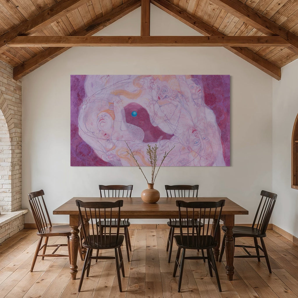 The artwork, Sound Shapes 2, by Sol Kjok, displayed in a room.