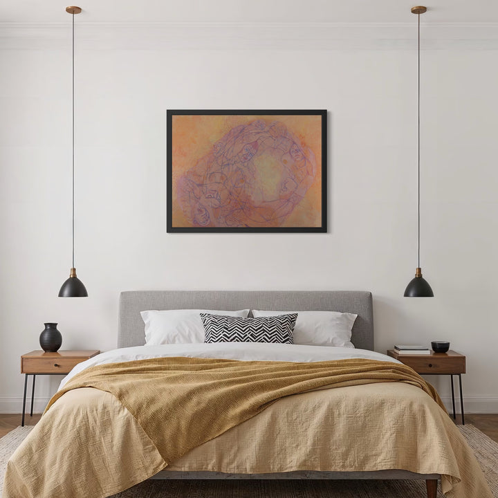 The artwork, Sound Shapes 6 (Curlicue), by Sol Kjok, displayed in a room.