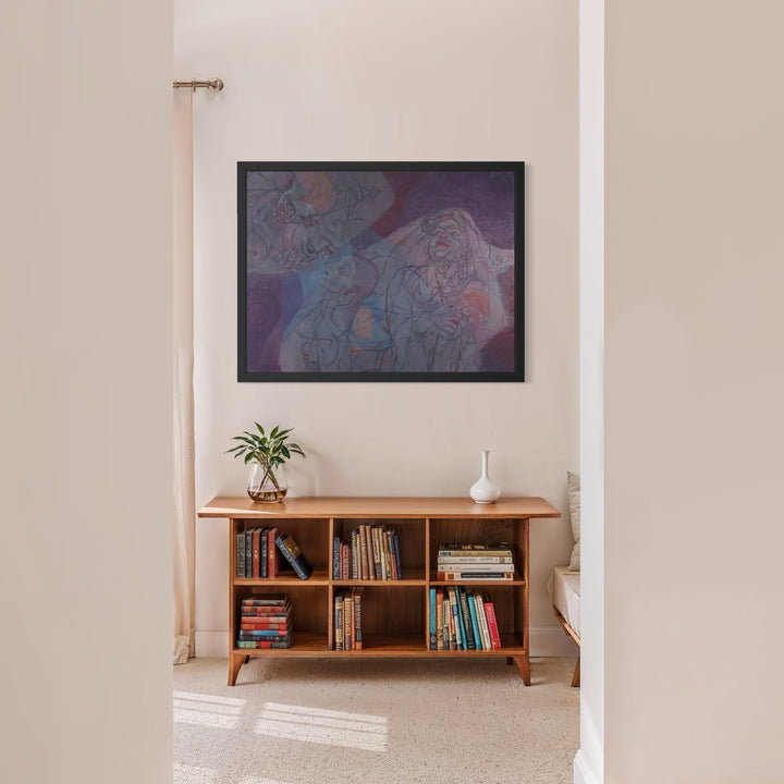 The artwork, Sound Shapes 7 (you and Me Both), by Sol Kjok, displayed in a room.