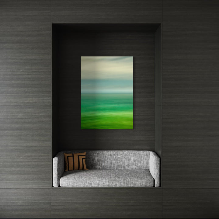 The artwork, South Pacific, by Neil Shapiro, displayed in a room.