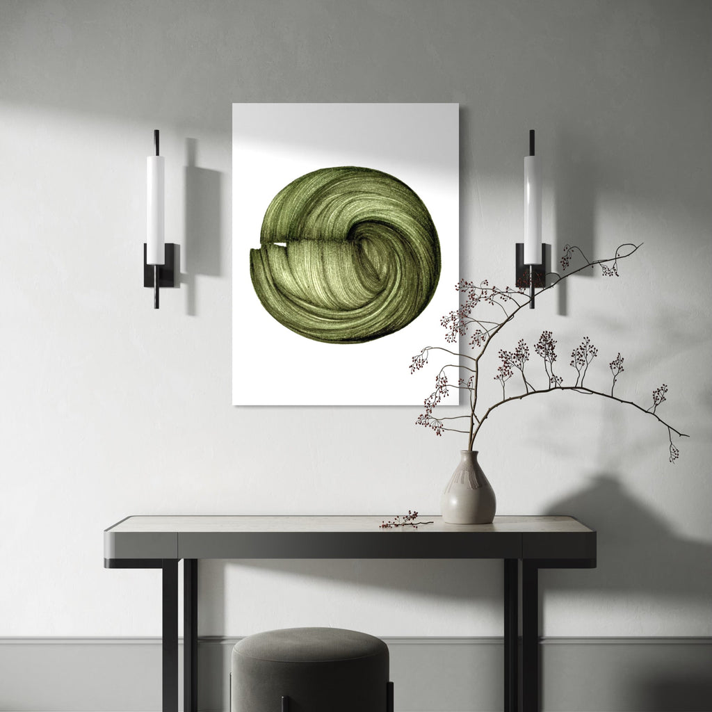 The artwork, Sphere, by Alina Glotova, displayed in a room.