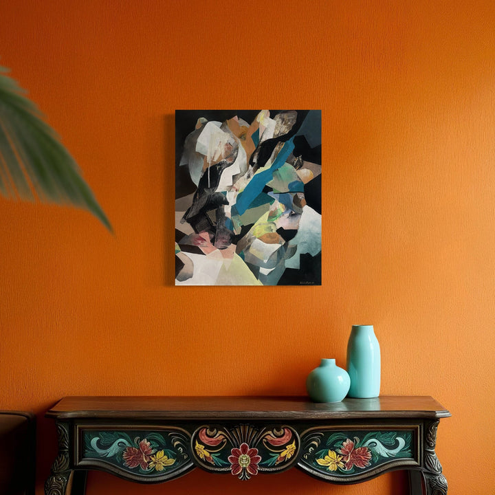 The artwork, Squall Line, by David Louis Cintron, displayed in a room.