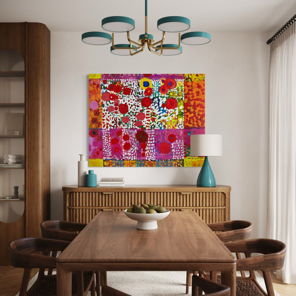 The artwork, Star Light, by Lisa Warren, displayed in a room.