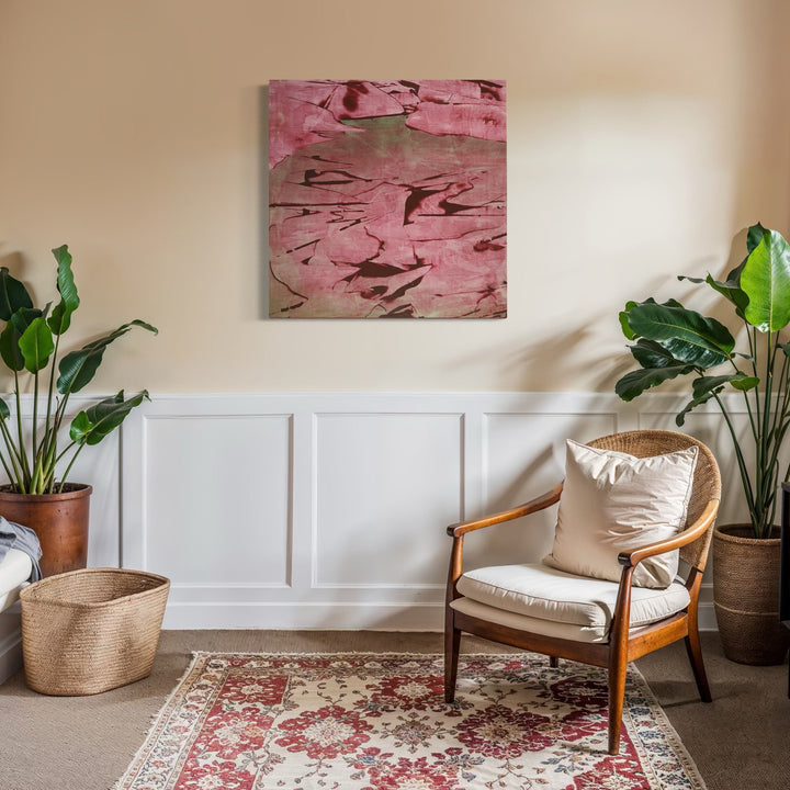 The artwork, Still Waters, by Marlene Struss, displayed in a room.