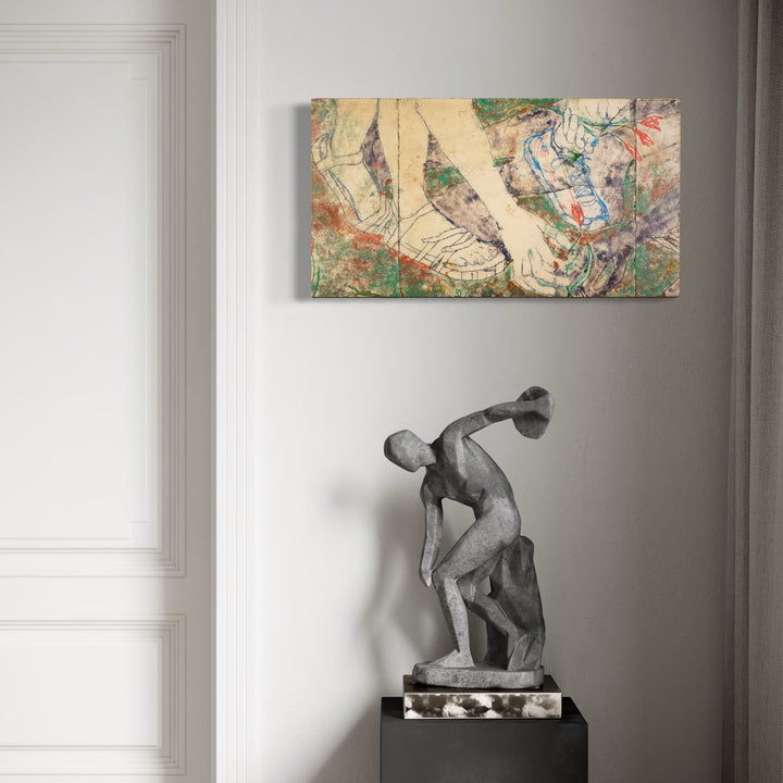 The artwork, Stop and Smell the Daisies, by Johanna Ryan, displayed in a room.