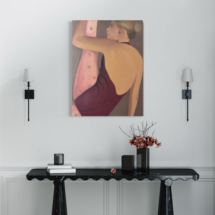 The artwork, Strech, by Anastasia Korsakova, displayed in a room.