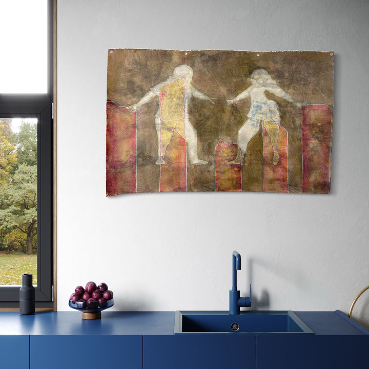 The artwork, Strong as Rocks, by Patrick Bower, displayed in a room.