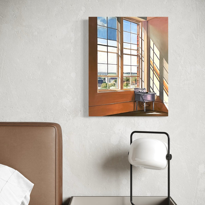 The artwork, Studio Sink, by Allan Gorman, displayed in a room.