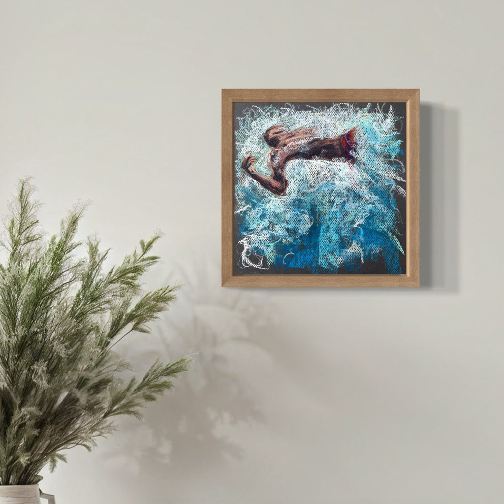 The artwork, Submerged 29, by Jo Carol Mitchell-Rogers, displayed in a room.