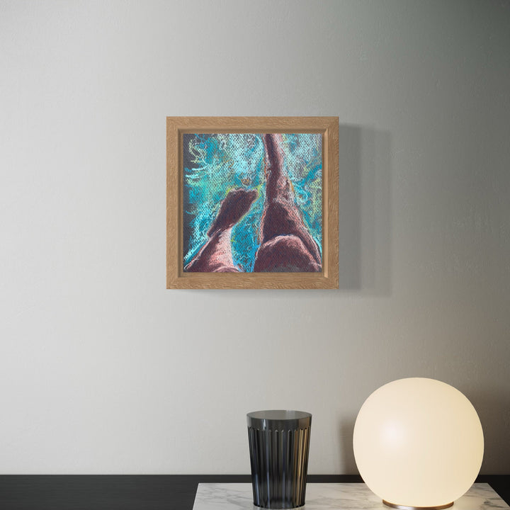The artwork, Submerged 39, by Jo Carol Mitchell-Rogers, displayed in a room.