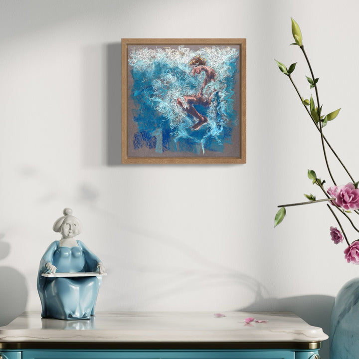 The artwork, Submerged 45, by Jo Carol Mitchell-Rogers, displayed in a room.