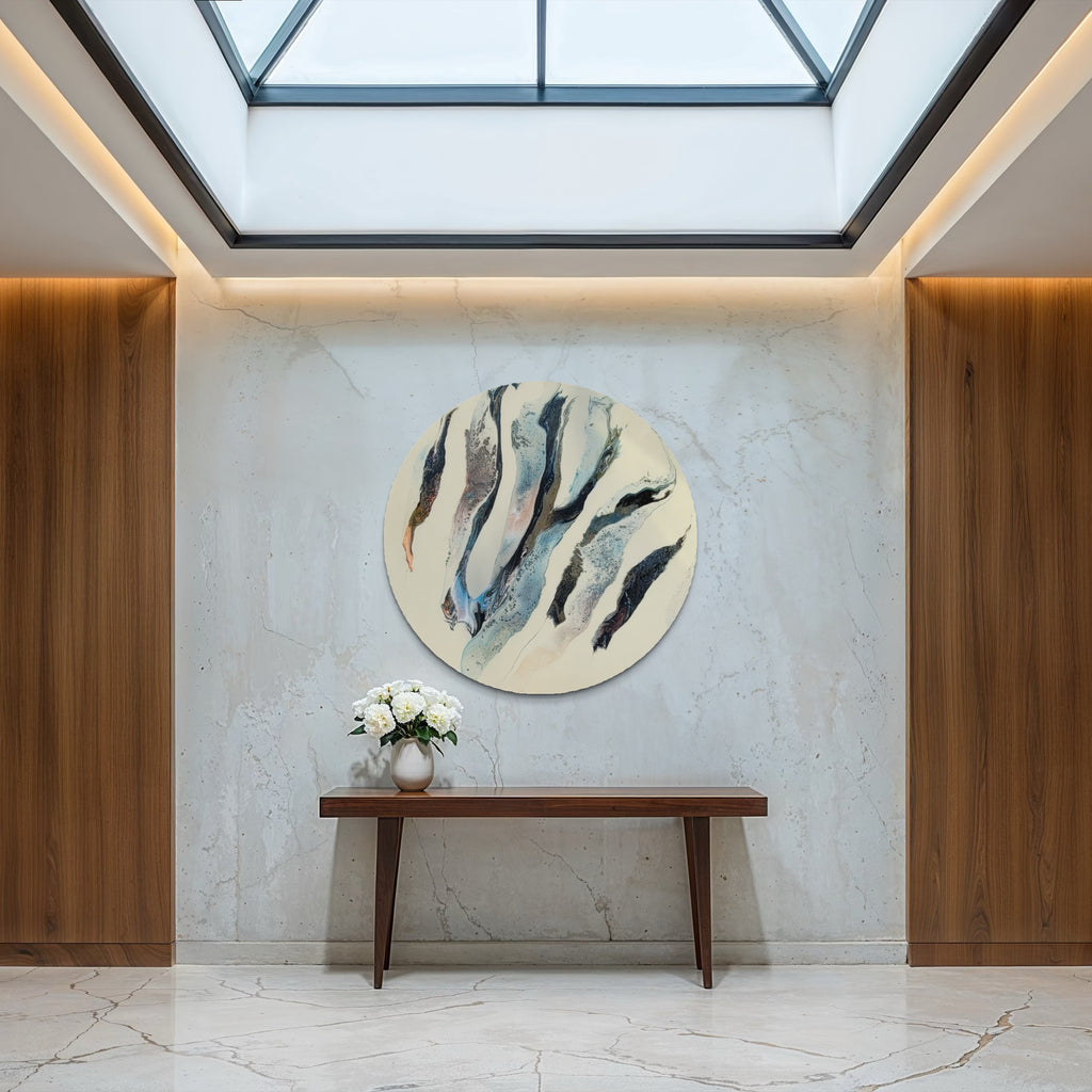 The artwork, Subtility, by Swann Freslon, displayed in a room.