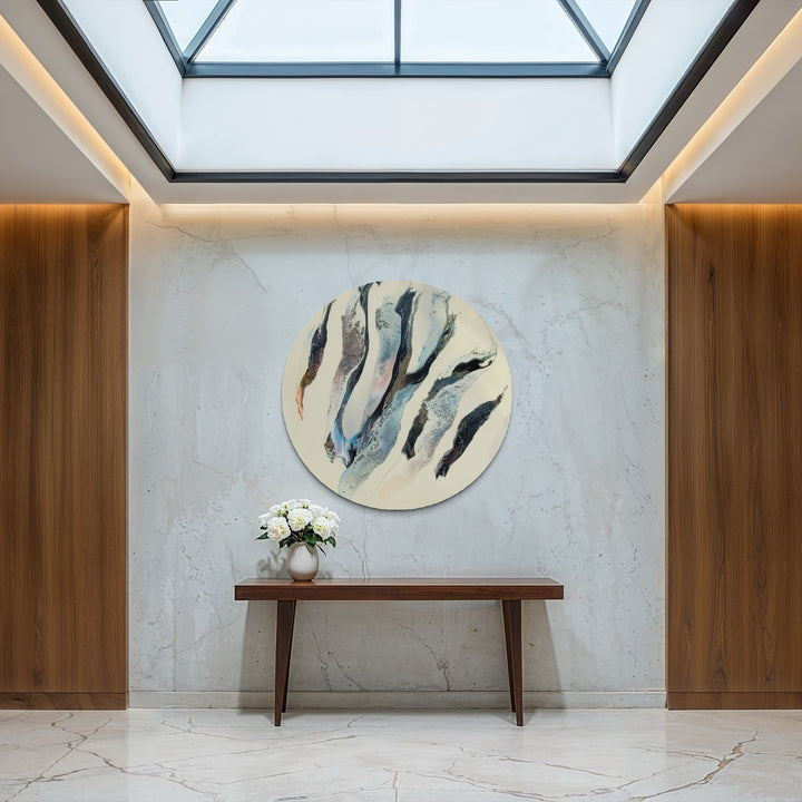 The artwork, Subtility, by Swann Freslon, displayed in a room.